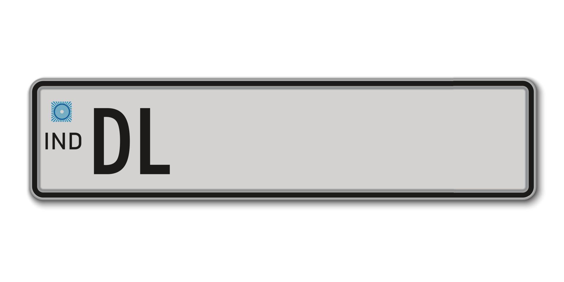 Car number plate. vector
