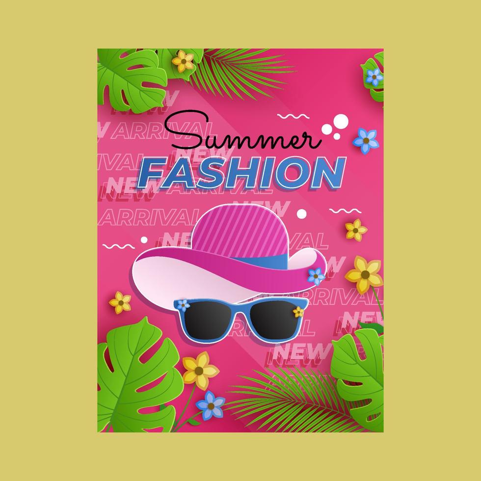 cartel de moda de verano vector