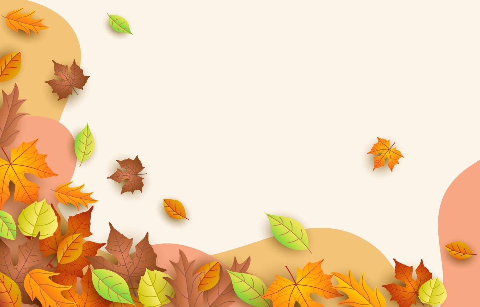 Fallen Leaves Background vector