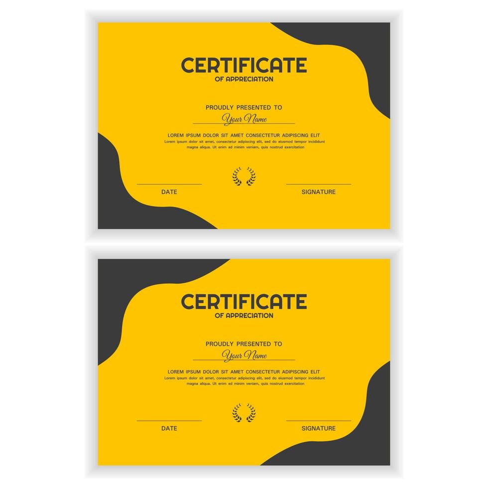 Bundle Creative Certificate of Appreciation Award Template vector