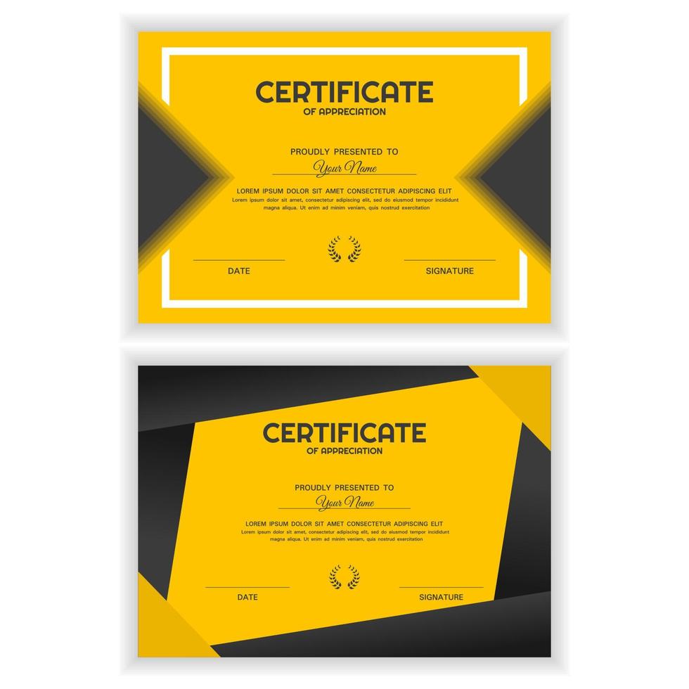 Bundle Creative Certificate of Appreciation Award Template vector