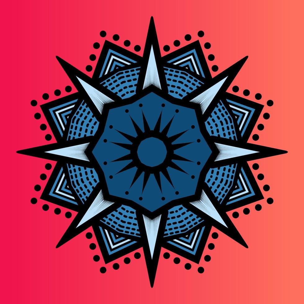 mandala vector illustration. Vector hand drawn circular decorative element. for background object, flyer object, element object