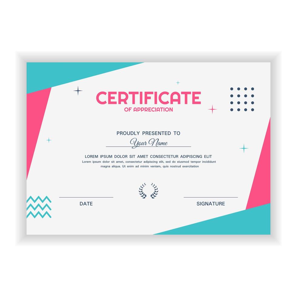 Creative Certificate of Appreciation Award Template vector