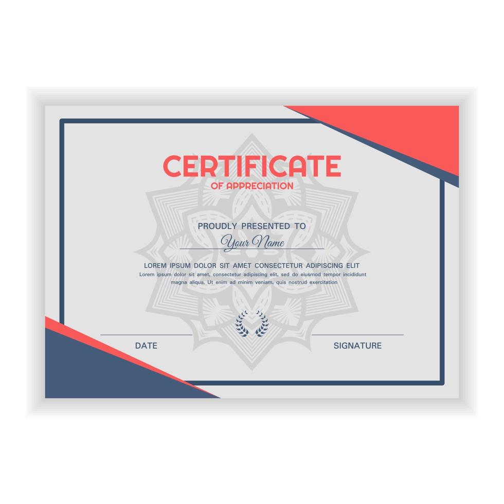 Creative Certificate of Appreciation Award Template vector