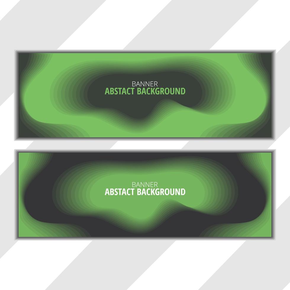 paper cut banner background with black and green color vector