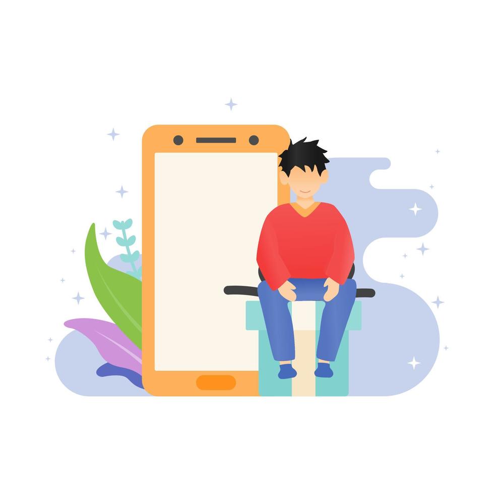 illustration character vector men get rewards