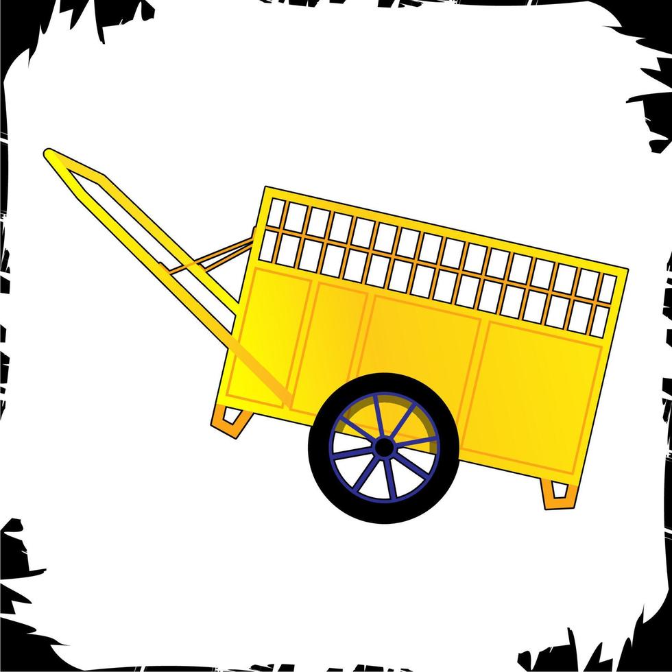 Vector objects illustration garbage cart