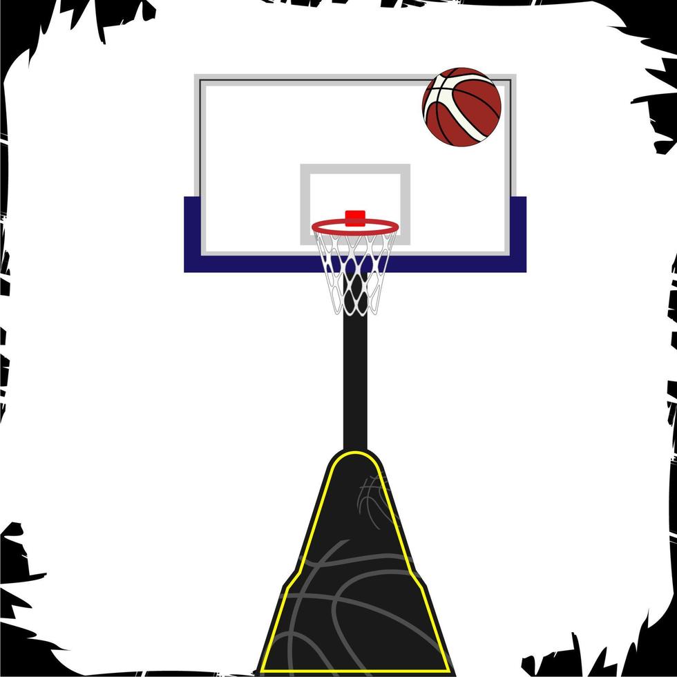 vector objetos ilustración anillo baloncesto