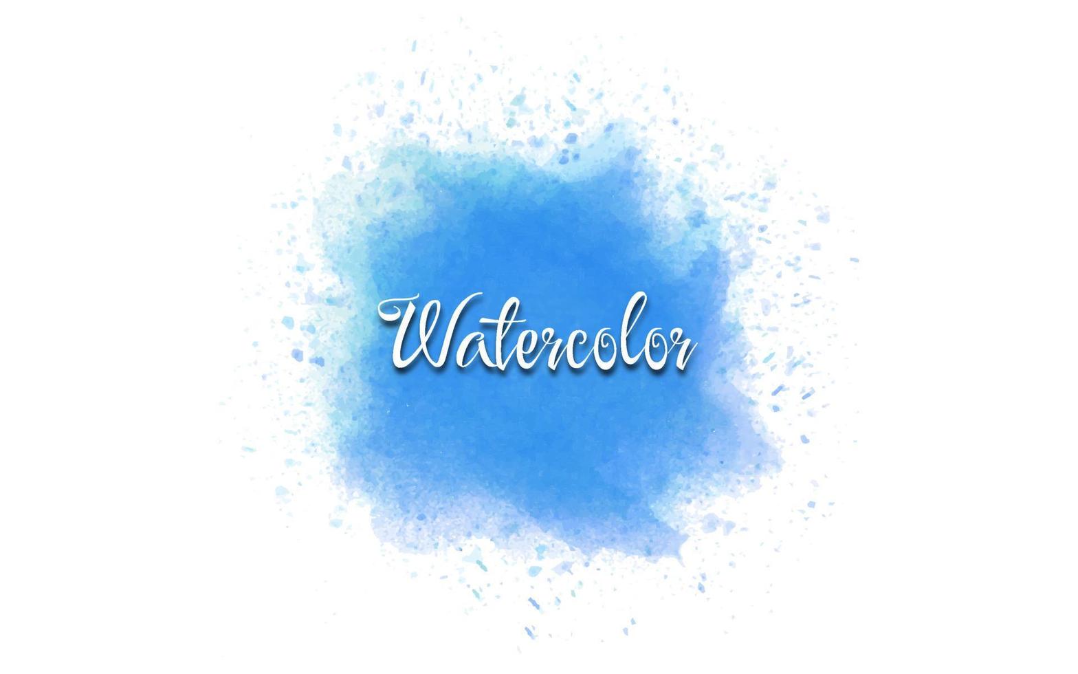 Blue watercolor stroke background with paint splash texture effect style. Graphic design template element with brush concept for banner, flyer, card, brochure cover, social media post, etc vector