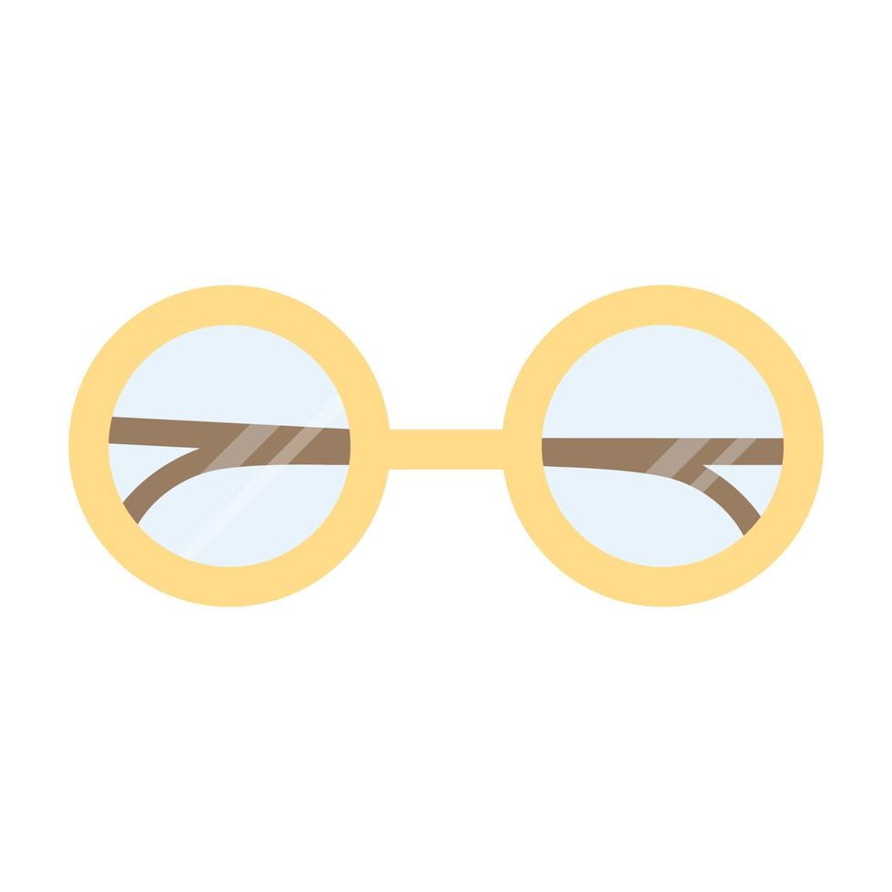 Round glasses for vision isolated vector