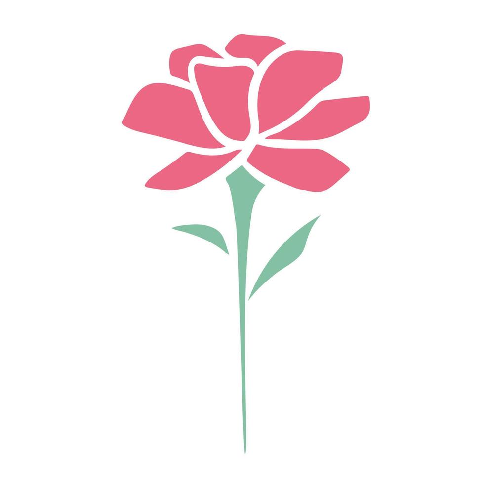 Beautiful summer flower botanical decoration vector illustration