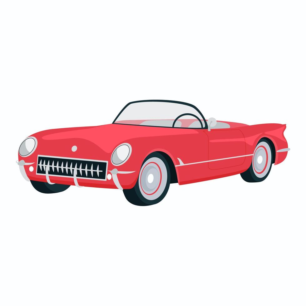 Old car drawing isolated vector