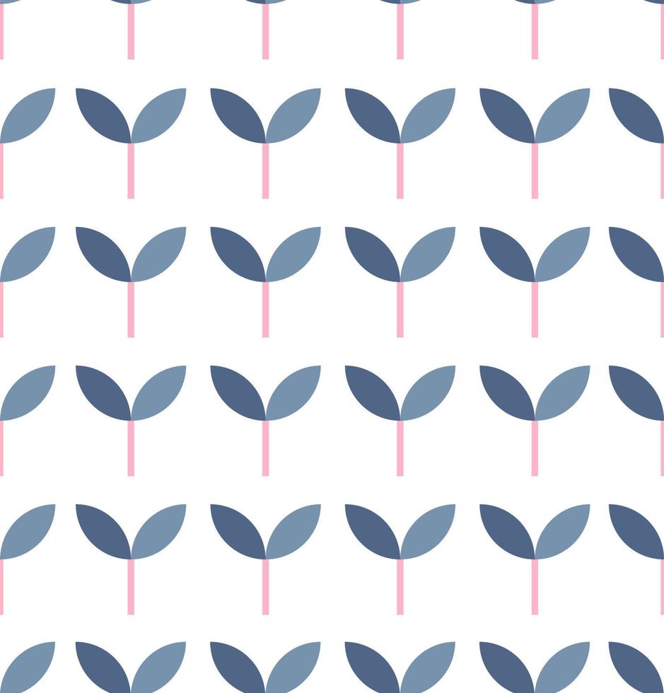 Abstract geometric floral seamless retro pattern vector