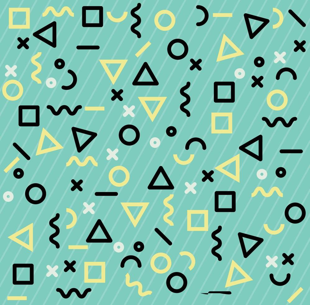 memphis patterns geometric shapes vector