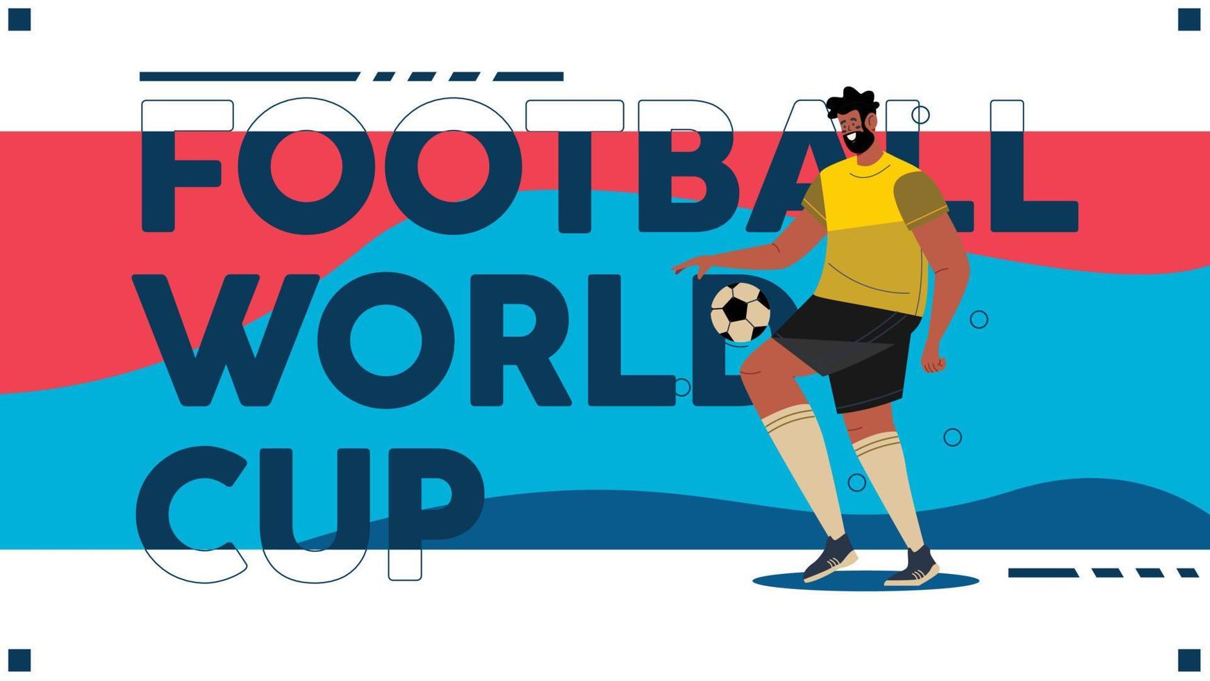 banner design with illustration of soccer players celebrating vector