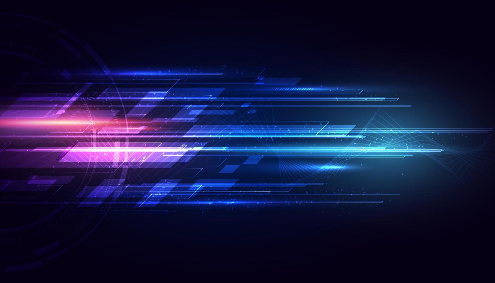 moderno efecto de luz abstracto de alta velocidad. movimiento dinámico futurista de tecnología sobre fondo azul. patrón de movimiento para el concepto de fondo de diseño de banner o póster. vector