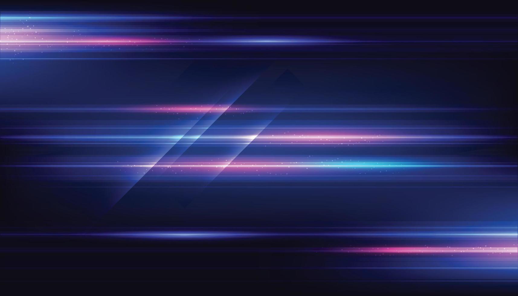 moderno efecto de luz abstracto de alta velocidad. movimiento dinámico futurista de tecnología sobre fondo azul. patrón de movimiento para el concepto de fondo de diseño de banner o póster. vector