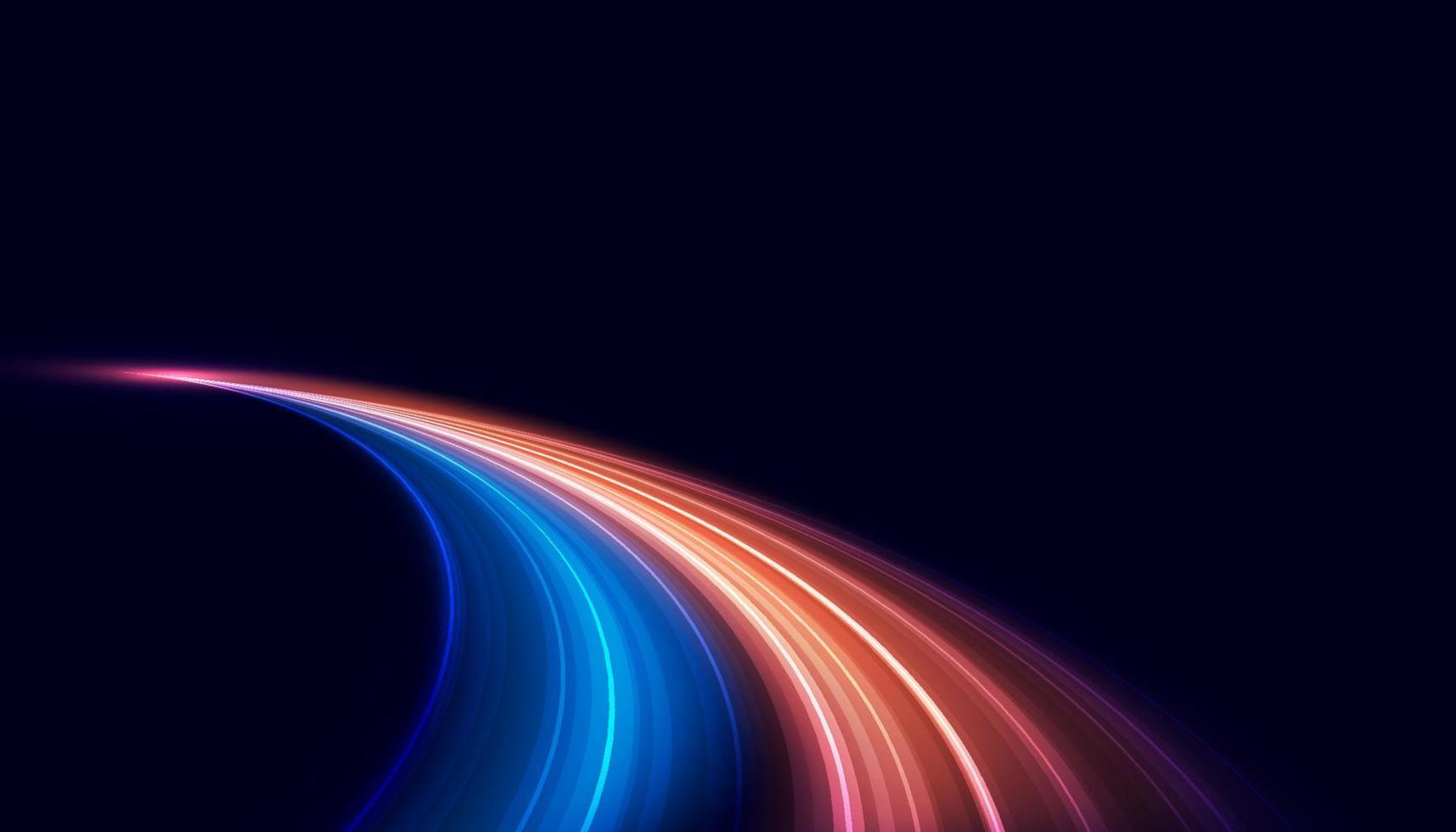 Modern abstract high-speed light effect. Technology futuristic dynamic motion on blue background with copy space. Movement pattern for banner or poster design background concept. vector