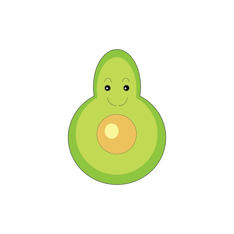 Avocado icon on white background. Flat illustration. Vector stock illustration.