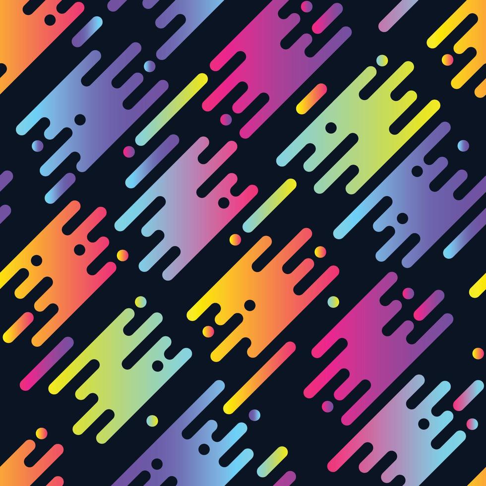 Abstract seamless pattern with flat geometric lines. Vector illustration in liquid style