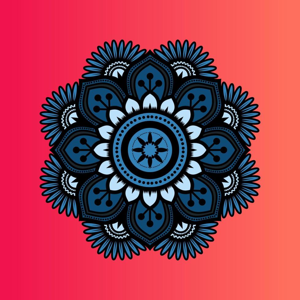 ilustración vectorial mandala. elemento decorativo circular dibujado a mano vectorial. para objeto de fondo, objeto volante, objeto elemento vector