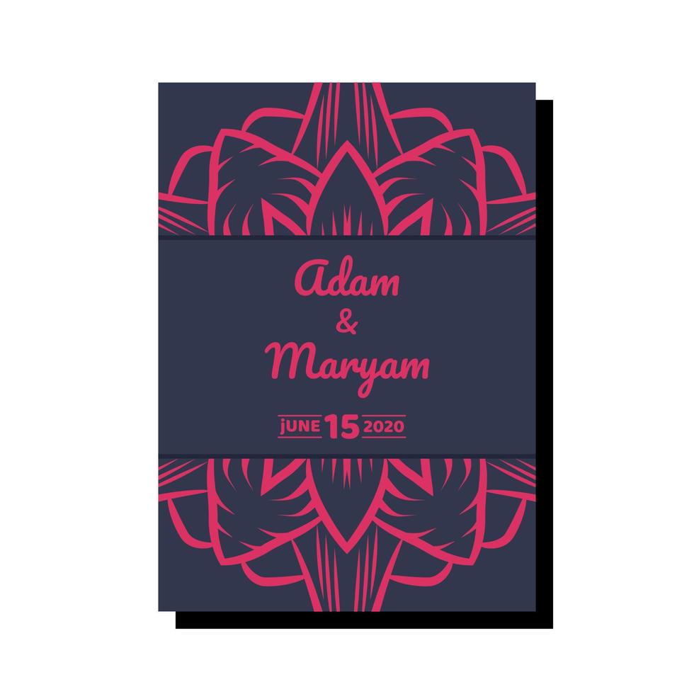 Wedding Invitation card templates with mandala ornaments vector