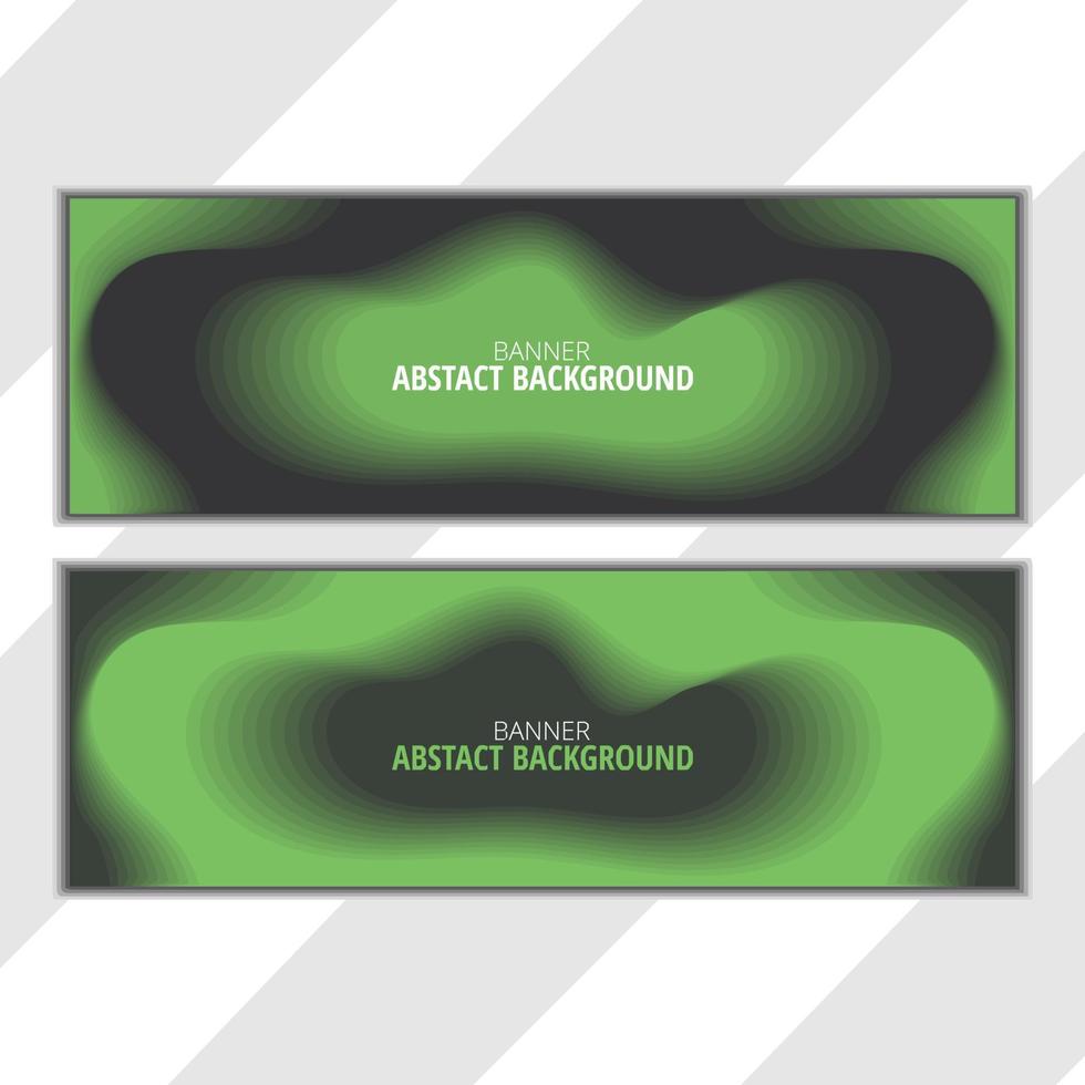 paper cut banner background with black and green color vector