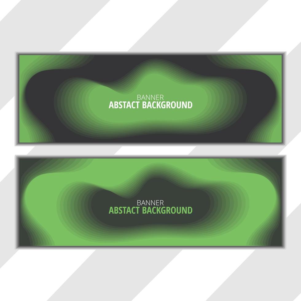 paper cut banner background with black and green color vector
