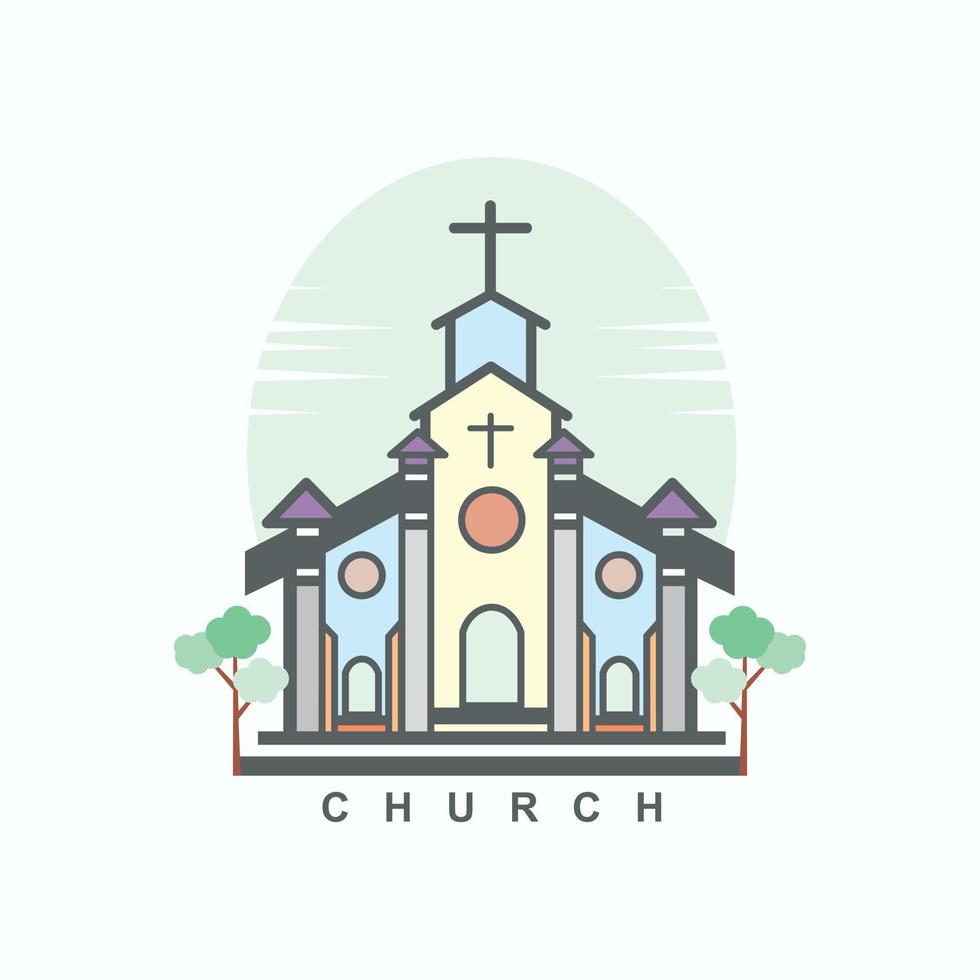 Church vector design and illustration