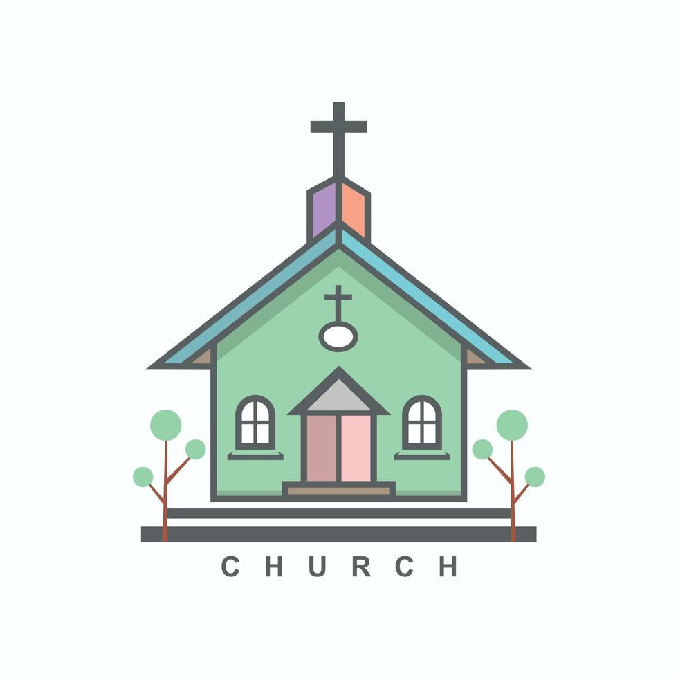 Church icon design vector