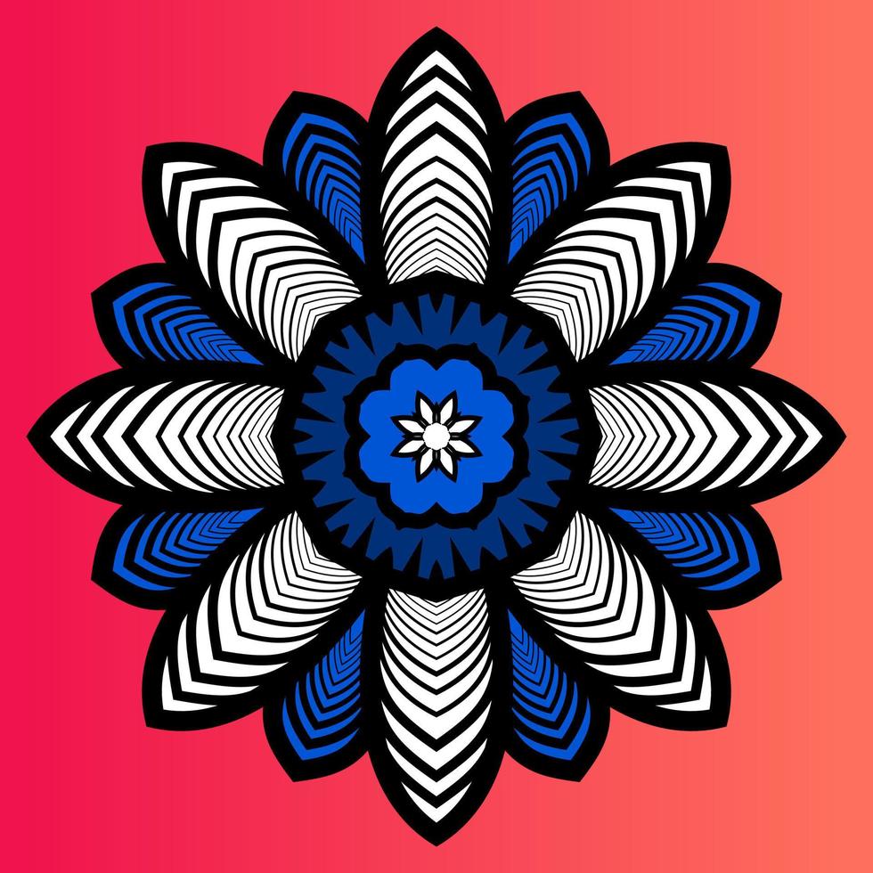 ilustración vectorial mandala. elemento decorativo circular dibujado a mano vectorial. para objeto de fondo, objeto volante, objeto elemento vector