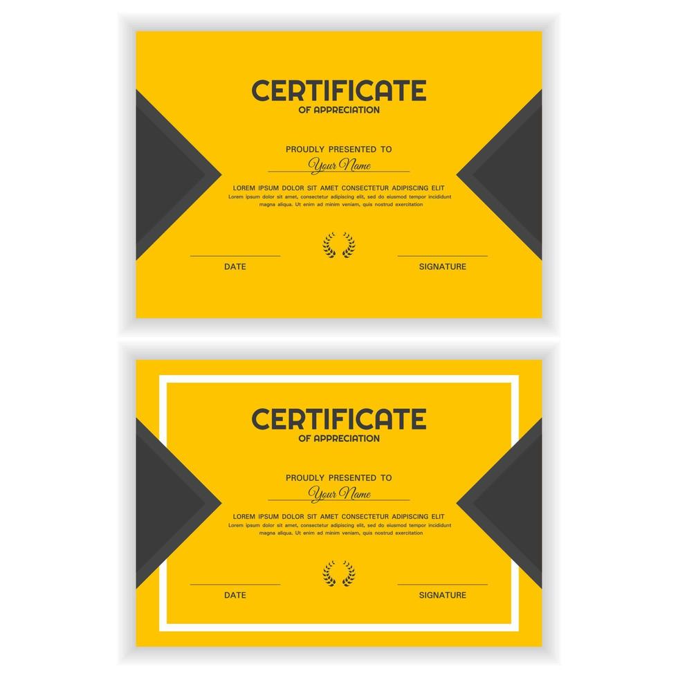 Bundle Creative Certificate of Appreciation Award Template vector
