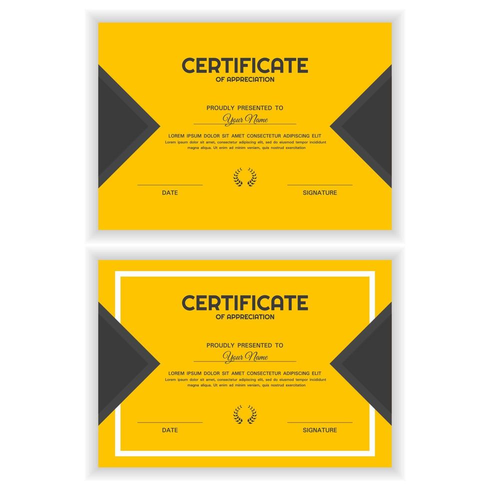 Bundle Creative Certificate of Appreciation Award Template vector