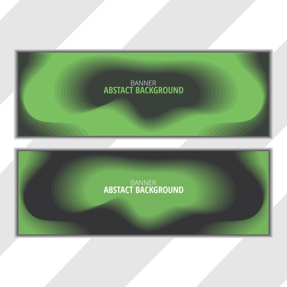 paper cut banner background with black and green color vector