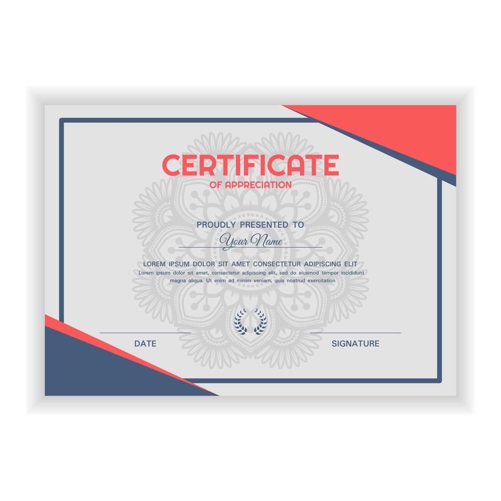 Creative Certificate of Appreciation Award Template vector