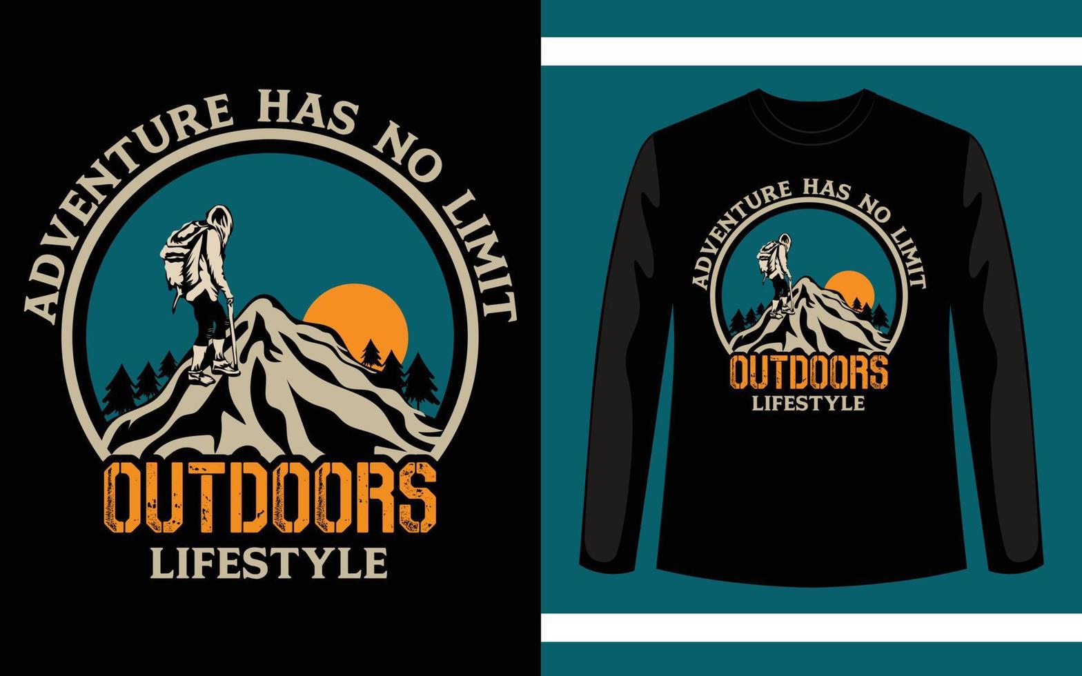 Adventure Has No Limit Outdoors Life Style Vector T-Shirt Design