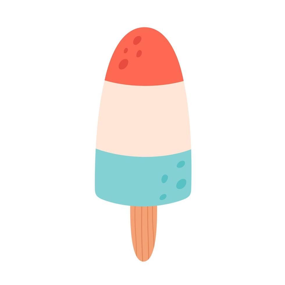 polo de hielo, helado de frutas. verano, hola verano. vector