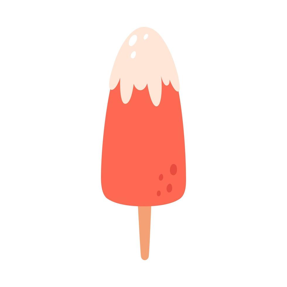 Ice lolly, fruit ice cream. Summertime, hello summer. vector