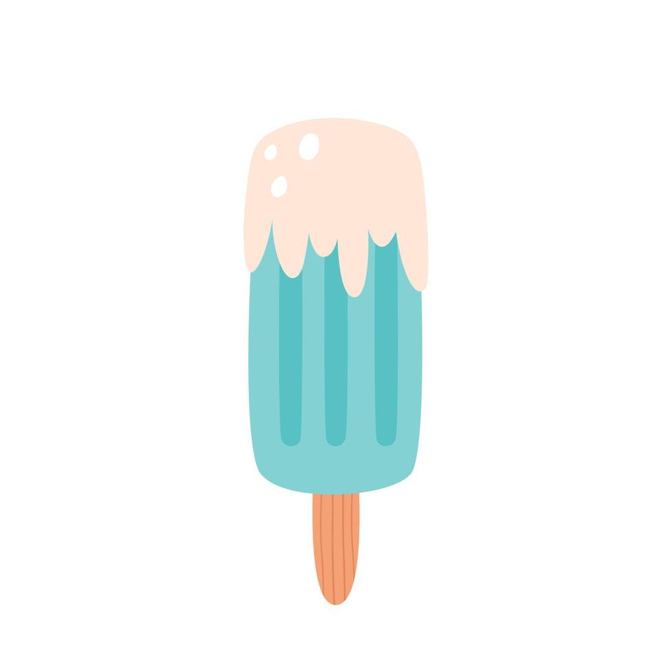 Ice lolly, fruit ice cream. Summertime, hello summer. vector