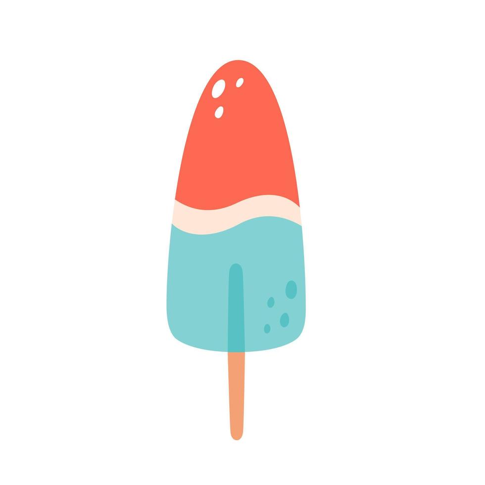 polo de hielo, helado de frutas. verano, hola verano. vector