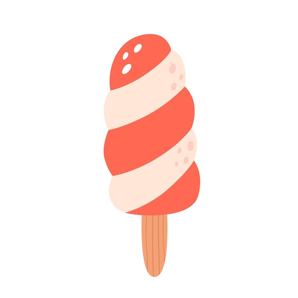 Ice lolly, fruit ice cream. Summertime, hello summer. vector