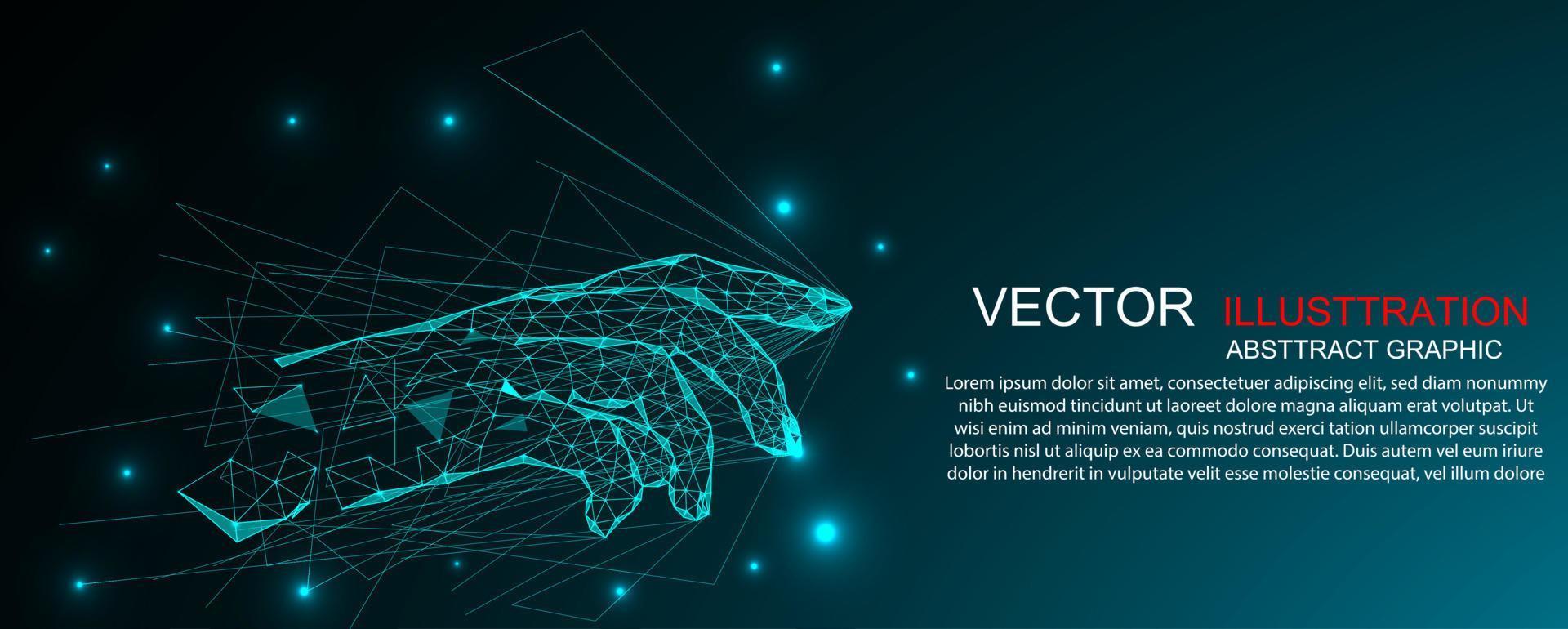 el dedo índice de negocios digitales se rompe a través de la línea de triángulo vectorial de objetivos vector