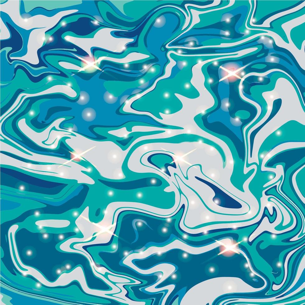 blue liquid marble glowing background vector