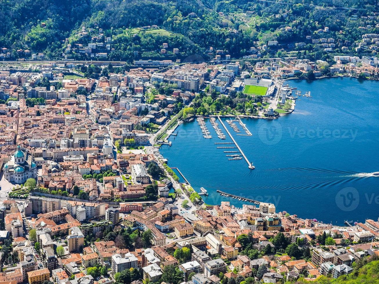 HDR Aerial view of Como photo