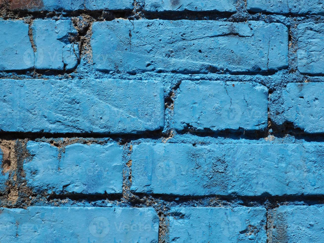 blue brick wall background photo