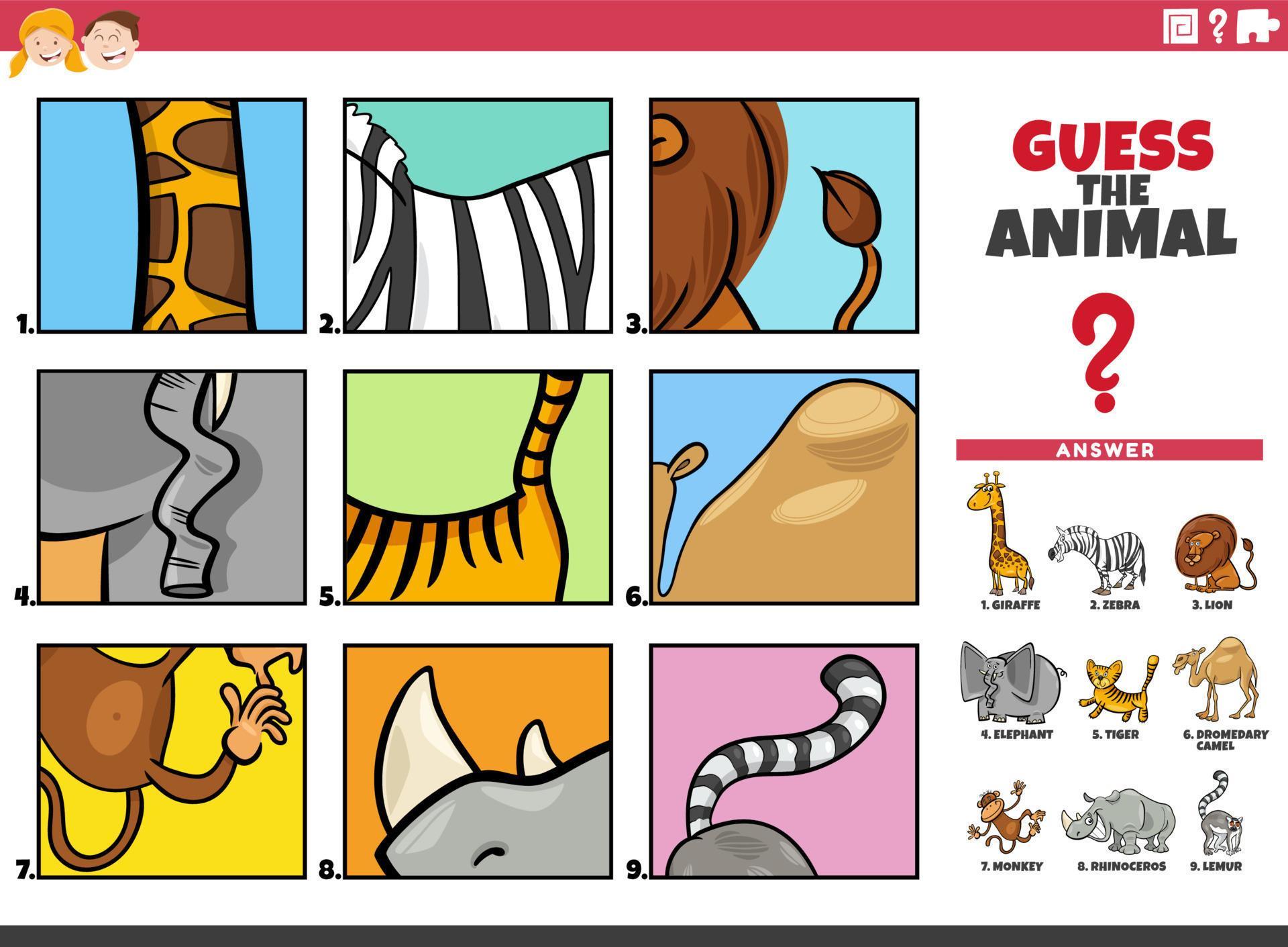 Guess Cartoon Animal Characters Educational Game For Kids 8102033 guess-the-animal-2-esl-worksheet-by-yulia-mo