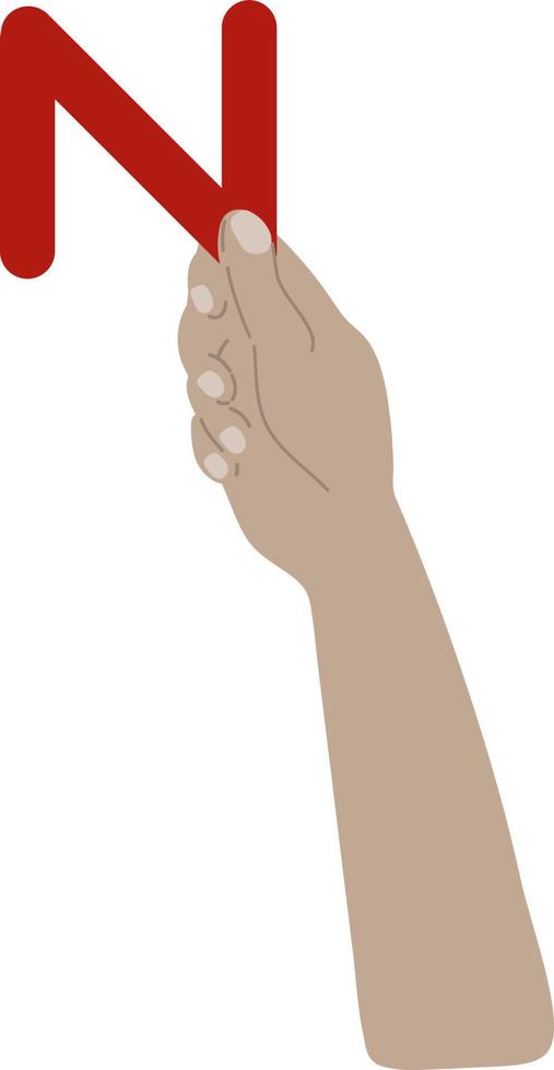 Hand holding numbers vector