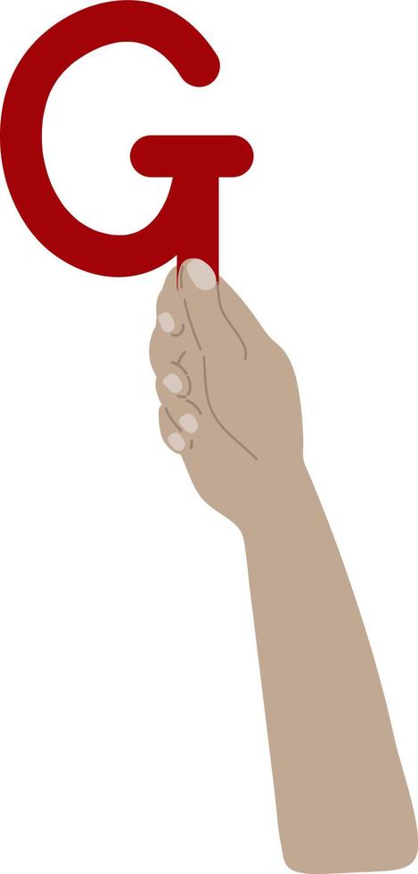 Hand holding numbers vector