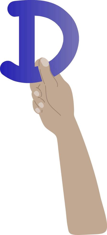 Hand holding numbers vector
