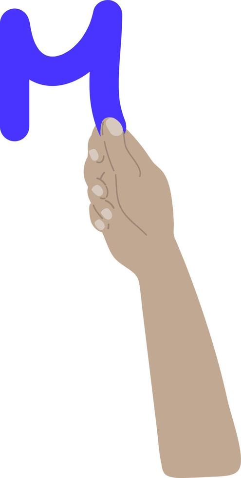 Hand holding numbers vector